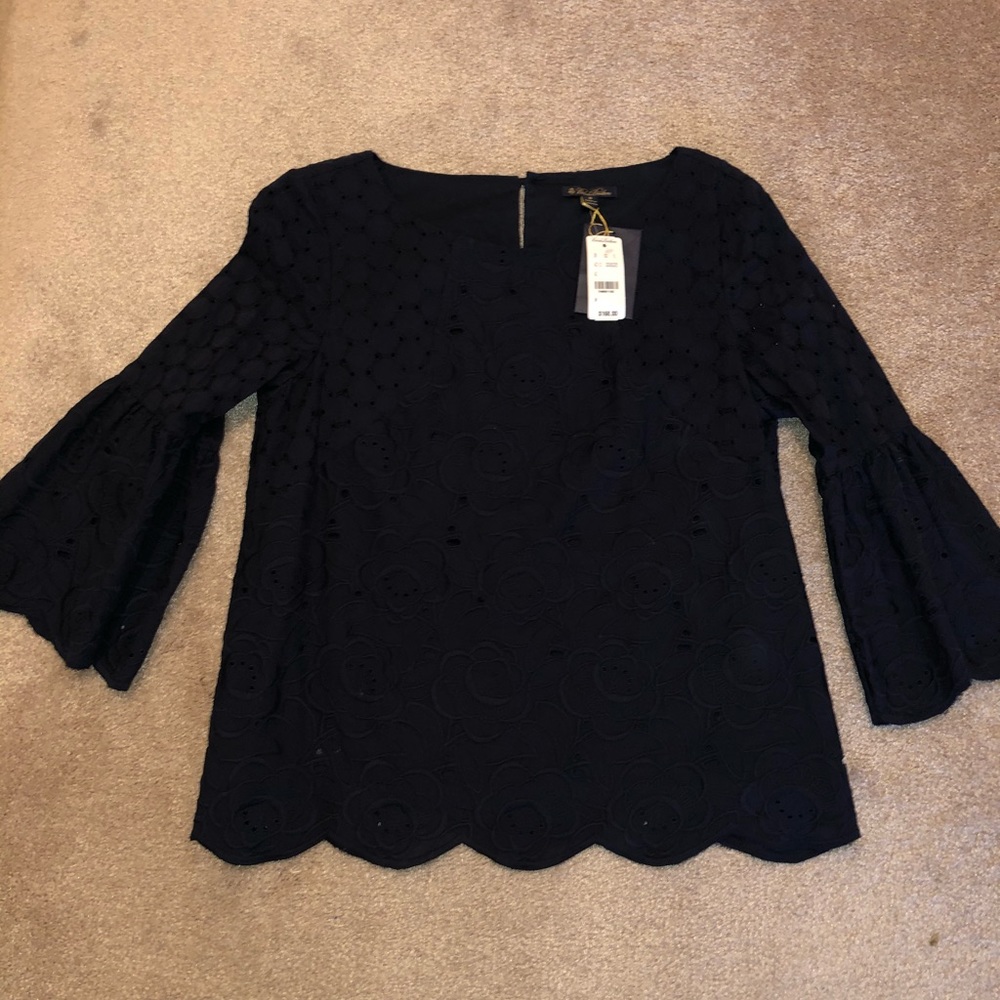 Brooks Brothers eyelet long sleeve NEW